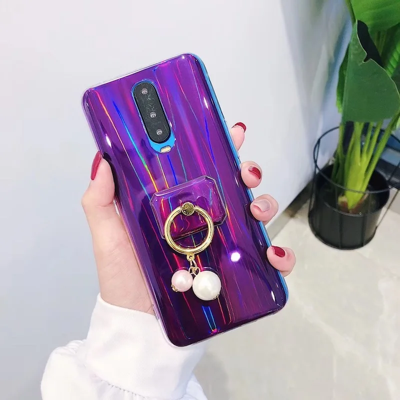 Простой Модный Лазерный чехол для iphone 8 плюс 7 6 S палец кольцо стенд XS MAX XR X 10 plus| |