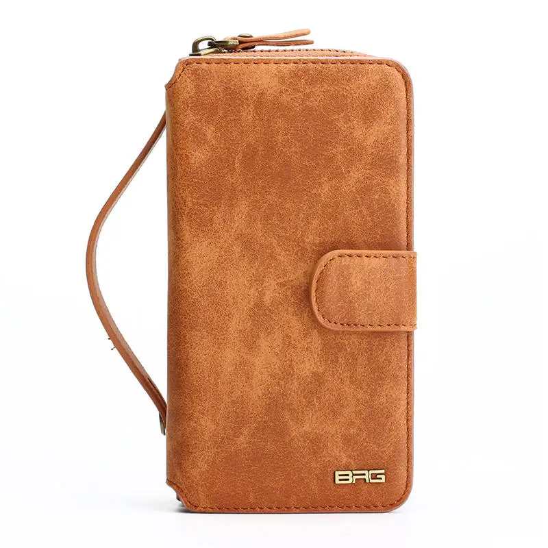 Multifunction Wallet Leather Case For Samsung S4 S5 S6 S7 S7 EDGE NOTE4 NOTE5 Zipper Purse