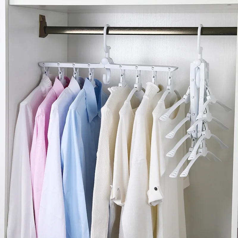 

Foldable Drying Plastic Storage Rack For Rotating Anti-slip Magic Clothes Hangers Organizer Storage Hanger Horder New Hot