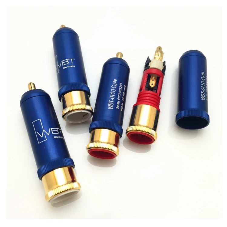 

Free shipping WBT-0110Cu nextgen signature RCA set of 4pieces copper high end connector