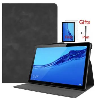 

Magnetic Case for Huawei MediaPad T5 10 AGS2-W09/L09/L03/W19 10.1 inch Tablet ,Retro Smart PU Leather Funda Capa Cover+Gifts