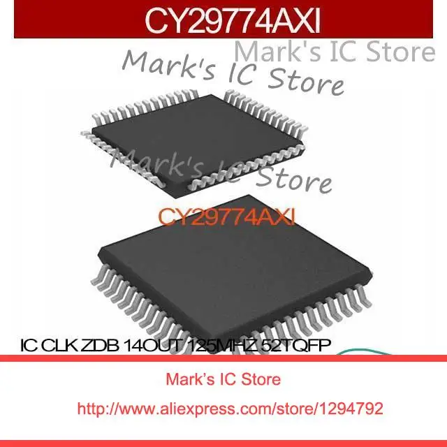 CY29774AXI IC CLK ZDB 14OUT 125MHZ 52TQFP CY29774A Semiconductor Corp