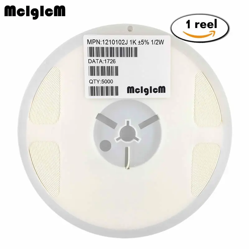 MCIGICM 5000 шт. 1% 1206 smd-микросхему резистор резисторы 0R-10M 1/4 Вт 10R 22R 47R 100R 150R 220R 470R