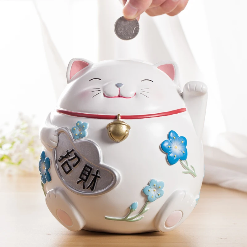 Japanese Creative Cute Coin Lucky Cat Money Box Home Living Room