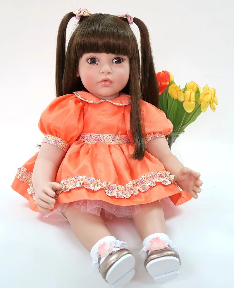 

NPK princess doll 24"60cm bebes reborn silicone dolls reborn baby alive children gift toy dolls high-end collection doll