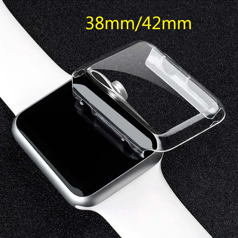 

Clear PC Case Cover Screen Protector For Apple Watch Series 2 38mm/42mm Screen Protection Protective Film Screenprotector Cases