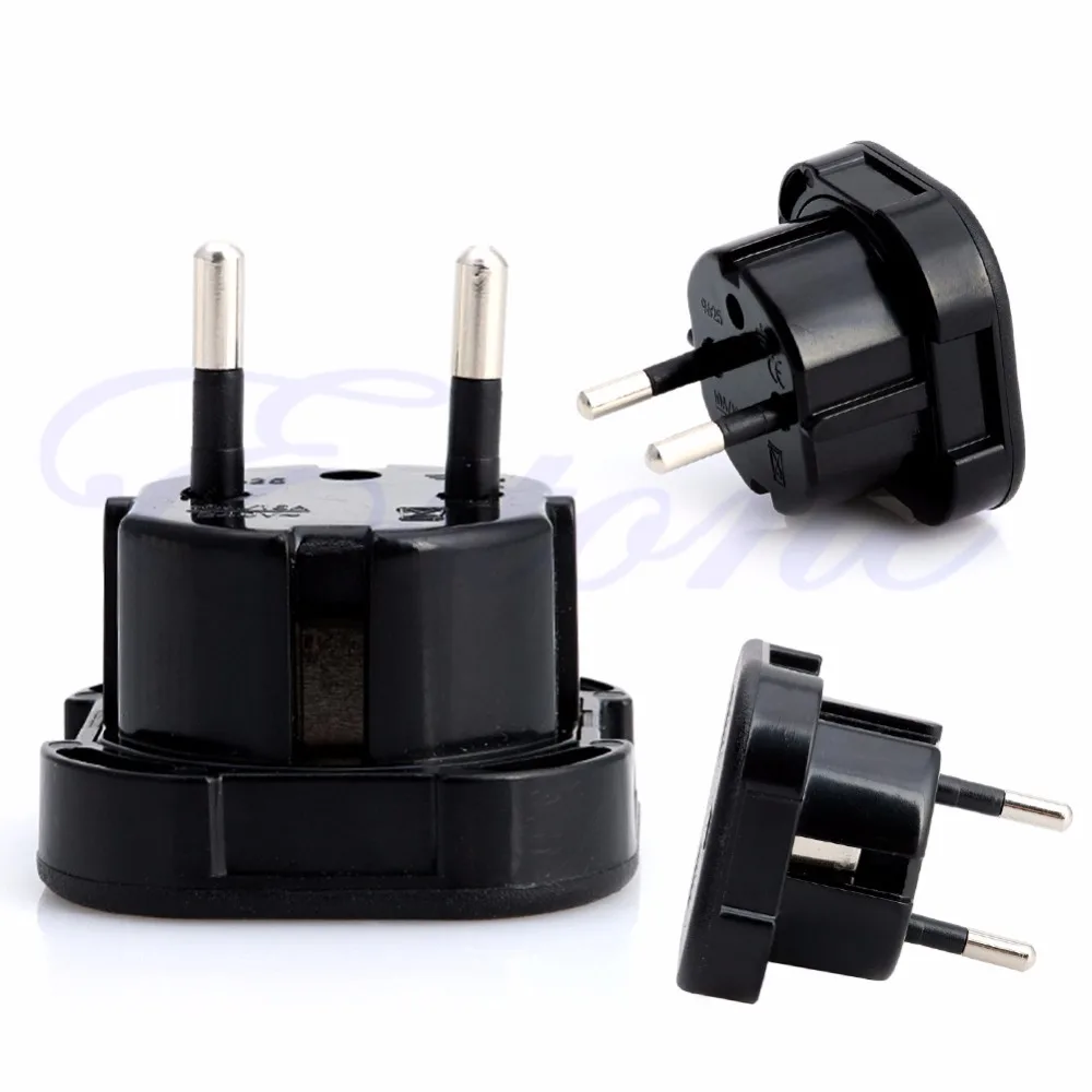2017 Travel UK to EU Euro Plug AC Power Charger Adapter Converters
