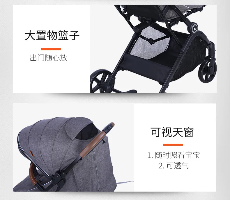 Для детей от 0 до 3 лет, детская прогулочная коляска с выдвижным стержнем, одна кнопка, складной, четыре колеса, амортизатор, функция, детская