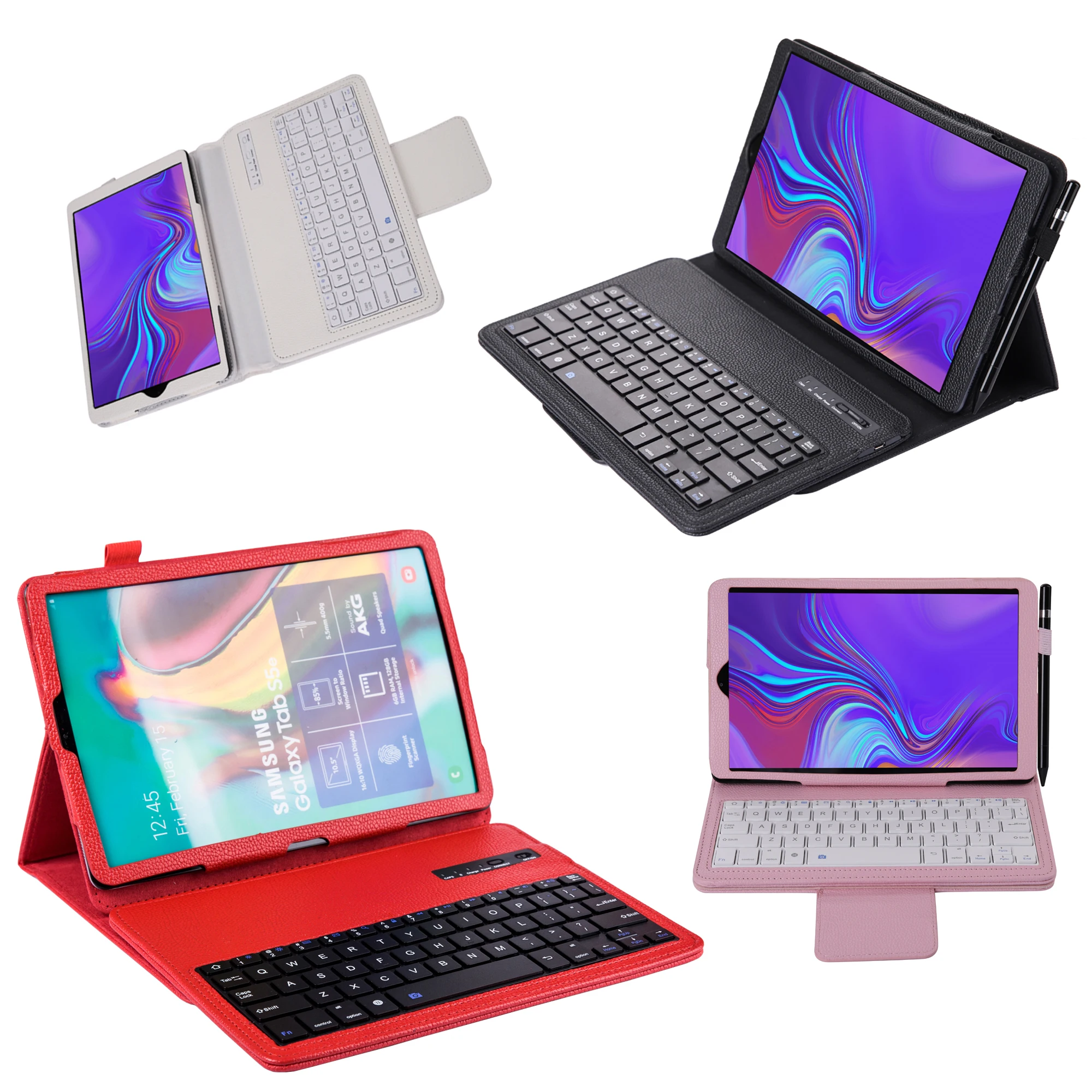 Съемный Беспроводной Bluetooth клавиатура подставка из искусственной кожи чехол для Samsung Galaxy Tab A 10,1 T510 T515 SM-T510 SM-T515