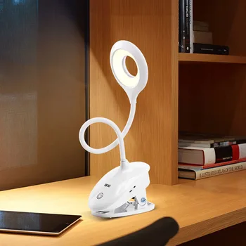 

Ring Table Lamp Led Desk Lamp Touch Clip Study Lamps Magnifier Gooseneck Desktop usb Table Light 18650 Rechargeable 3 Modes