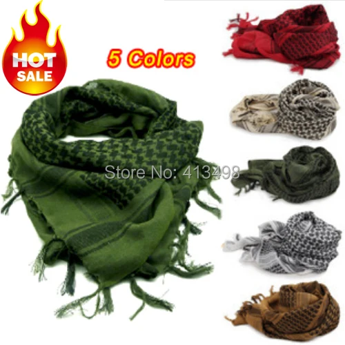 

Military windproof Muslim Hijab Shemagh Tactical Desert Arabic Keffiyeh Scarf 100% Cotton Thickened Wargame Scarf