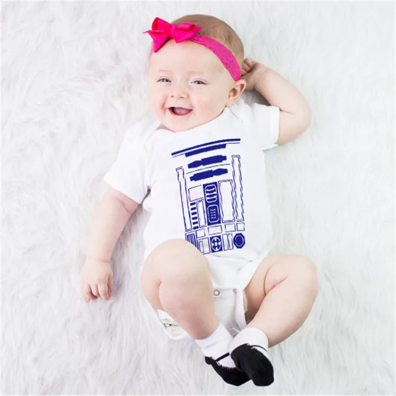 

Cotton Newborn Baby Girls Boys Clothes Short Sleeve Bodysuits Print Star Wars Cute Summer Jumpsuit Outfits Baby Clothes DS19