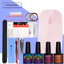 Набор для маникюра, маникюрный набор, набор для ногтей, 8 цветов, УФ-Гель-лак, 6 Вт, УФ-светодиодный светильник, УФ-Гель-лак, набор для маникюра, инструменты для маникюра, наборы гелей для ногтей