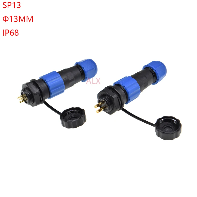 

SP13 IP68 waterproof connector male plug & female socket 2/3/4/5/6/7/8/9 pin panel Mount wire cable connector aviation plug