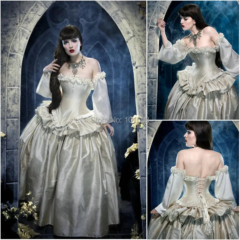 

Victorian Corset Gothic/Civil War Southern Belle Ball Gown Dress Halloween dresses US 4-16 R-282