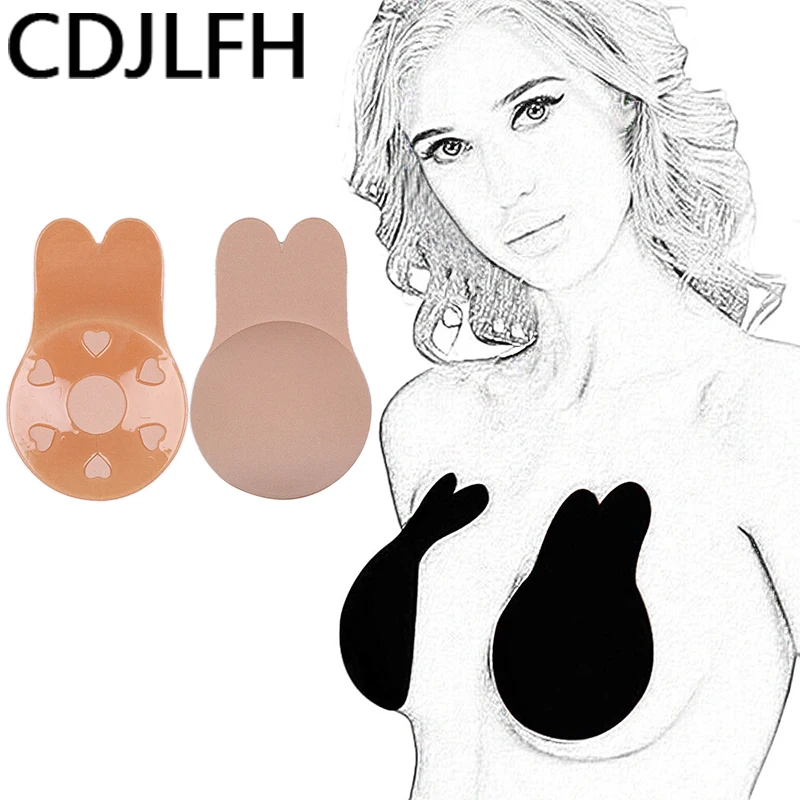 

Fashion Sexy Bralette Invisible Strapless Sticky Bra Breathable Breast Lift Tape Push Up Bra Nipple Cover Silicone Bra For Women