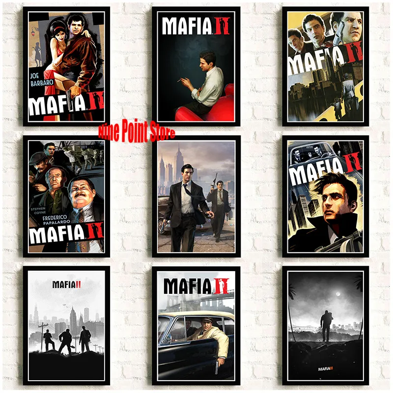 Мафия 2 3 игра Горячая художественная бумага с покрытием постер игровой класс