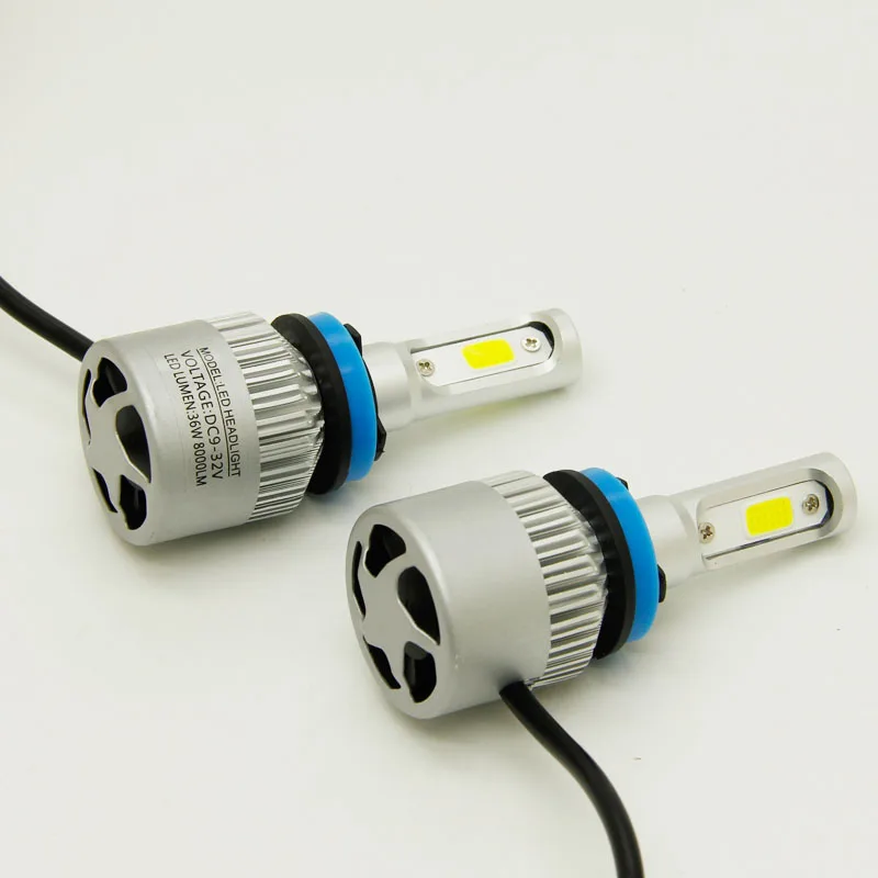 1 пара вел H4 H7 H11 H1 9005 лампы фар авто 72 W 8000Lm/6500 K 9006 881 FogLamp светодиодные фары