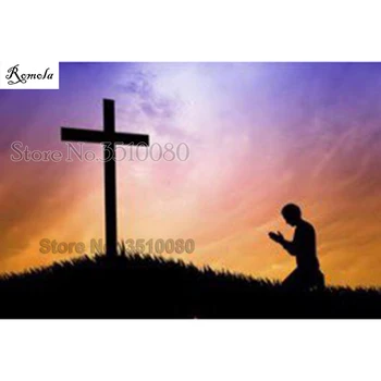 

square/round 5D DIY diamond painting Praying man room decor Embroidery Pattern 3D Cross stitch kits mosaic stickers
