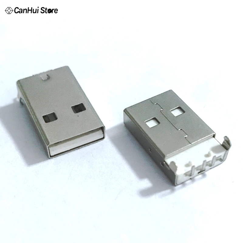 

10/20/50Pcs/lot USB 2.0 Male A Type USB PCB Connector Plug Right Angle 90 degree DIP Male USB Connectors White Glue USB-A Male