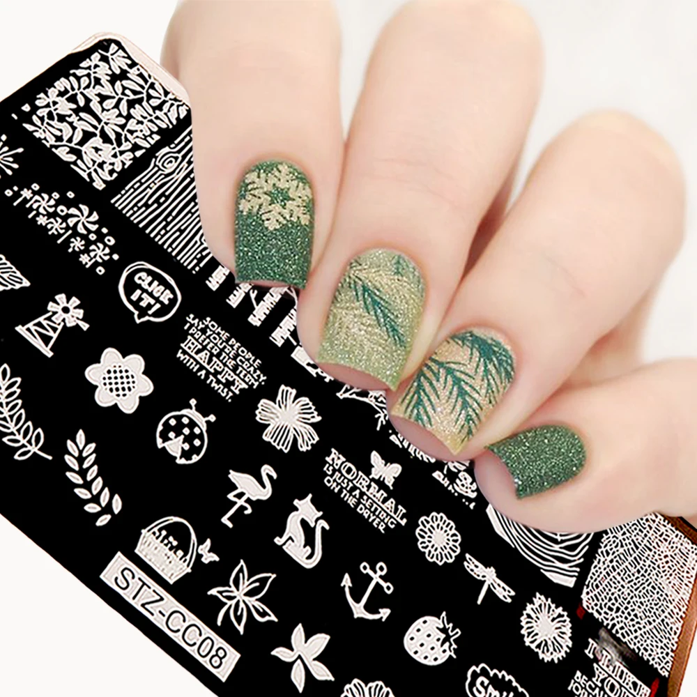 flamingo nail stamping