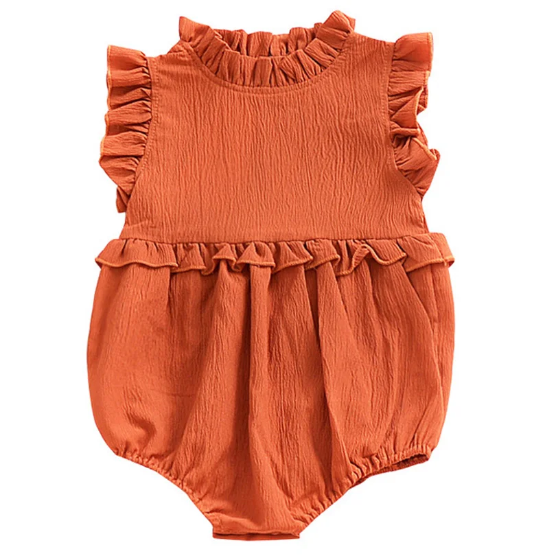 0-3years nueva Babys ropa de algodón mameluco de verano volantes sin mangas de bebé mono niño Bobo Bebe niños ropa de los niños 0-3years nueva Babys ropa de algodón mameluco de verano volantes sin mangas de bebé mono niño Bobo Bebe niños ropa de los niños