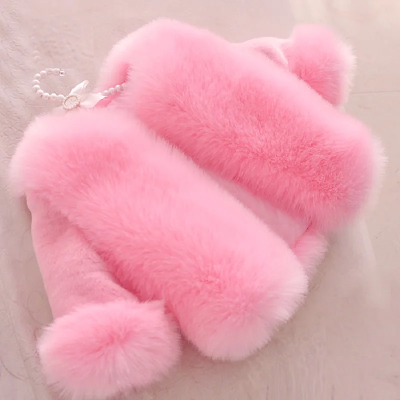 

JKP 2018 New imitation fox fur children fur coat autumn and winter girls children's clothing kids thick cotton jacket FPC-38