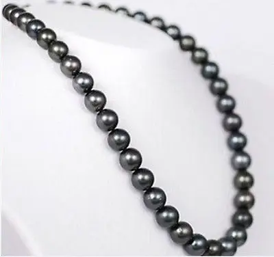 

Hot selling free shipping*******NEW GENUINE Natural south sea 9-10MM south sea black pearl necklace 17INCH 14KGP