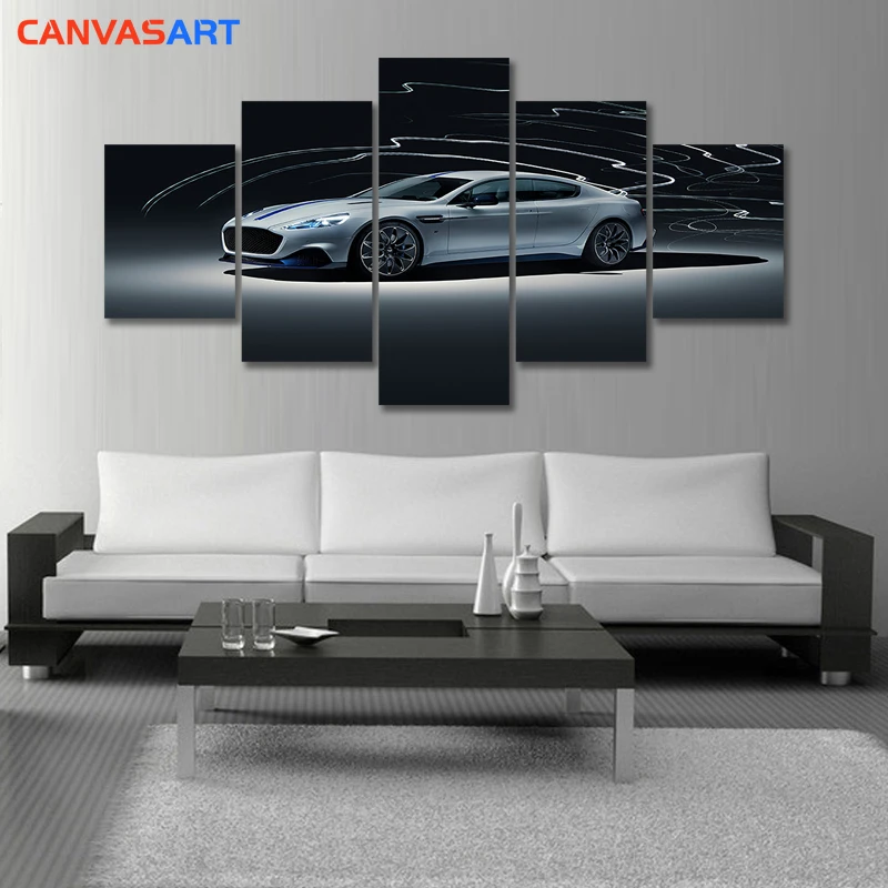 Canvas Art Unveiled Globally Auto Show Aston Martin's First Mass Produced All Electric Sports Car for Living Room Wall | Дом и сад