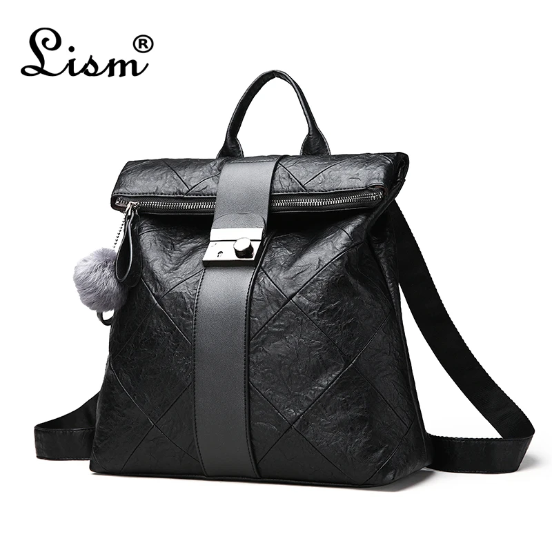 2018 nueva moda Anti robo mochila Mochilas de la Escuela de moda para niñas, mochila de cuero de la PU Mochilas de Mujer