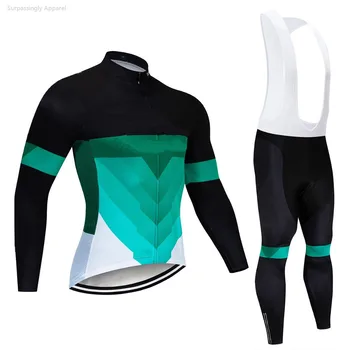 

2019 UCI World Tour Pro Cycling Jersey Green Cycling Clothing Breathable Long Sleeve Bicycle Bike Sportswear Ropa Ciclismo 12D