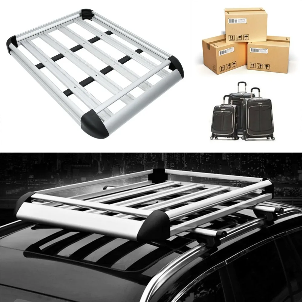 

Practical 130CM Aluminum Car Roof Rack Basket Universal Luggage Carrier Max. 100KG Capacity Durable Vehicle Parts