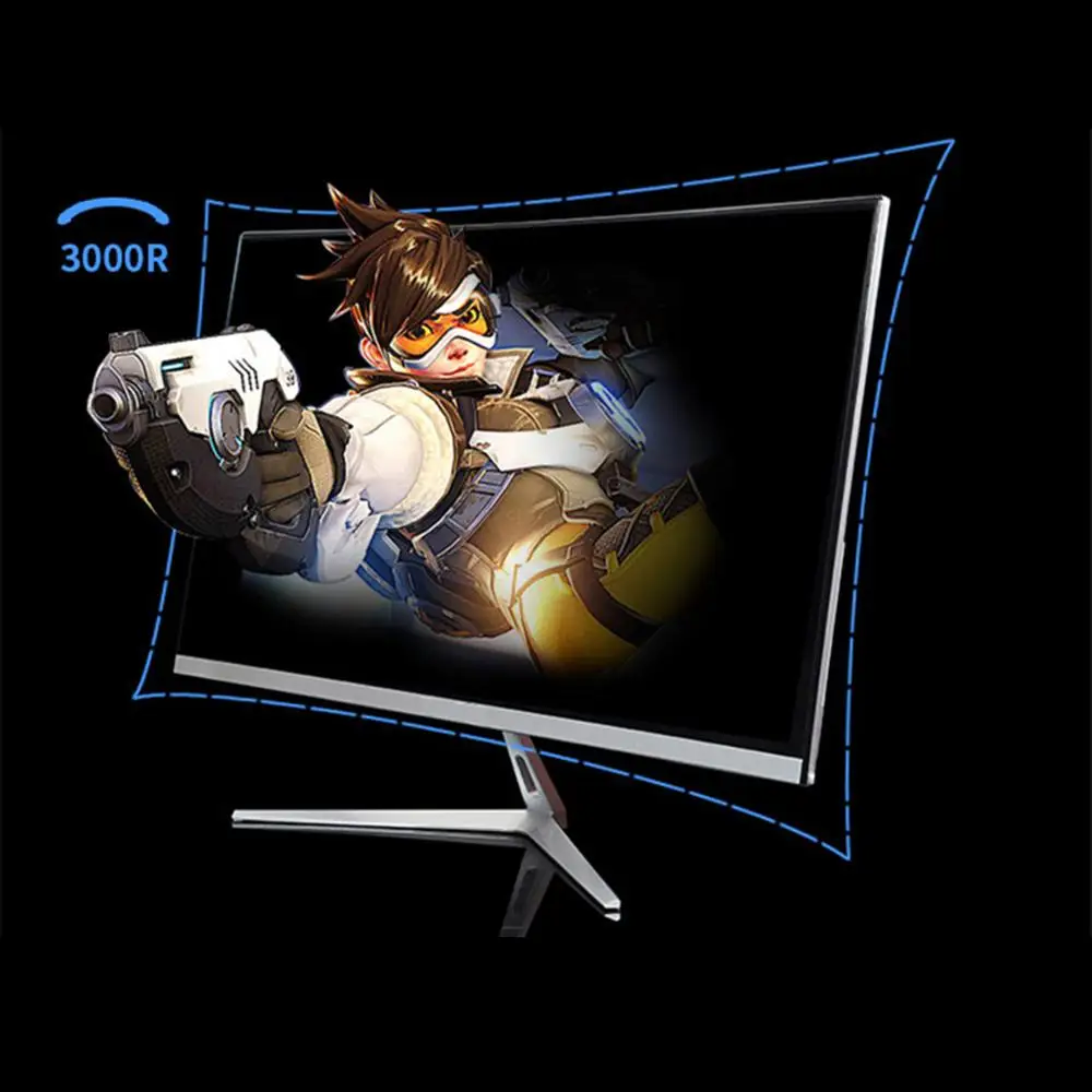Wearson 22 inch Curved Wide Screen LCD Gaming Monitor 6.5mm Thin Thickness and 1.5mm Little Edge HDMI VGA input Flicker Free (5)