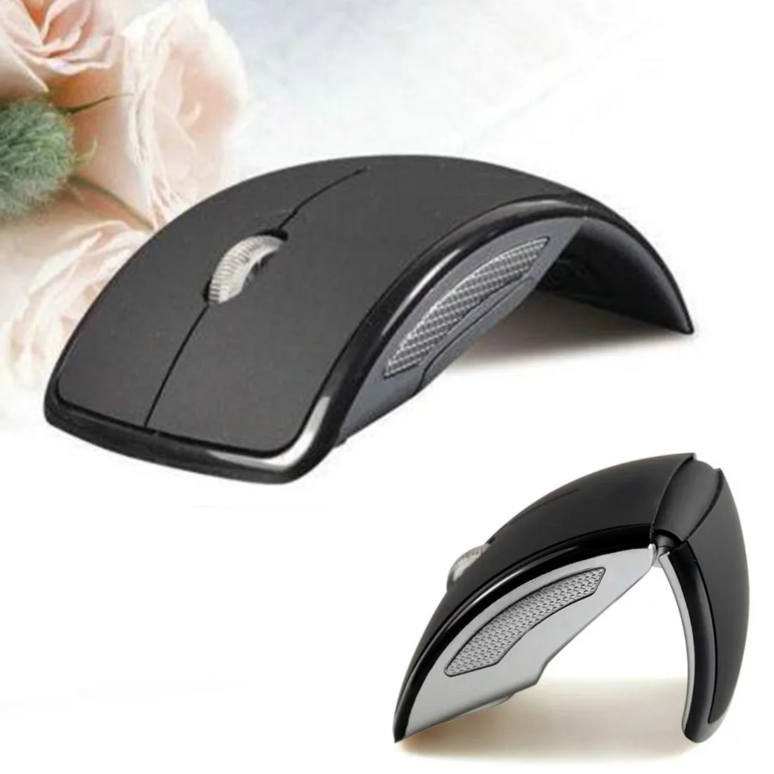 Etmakit Hot 1200Dpi Wireless Foldable Arc Optical Mouse Mice Receiver 2