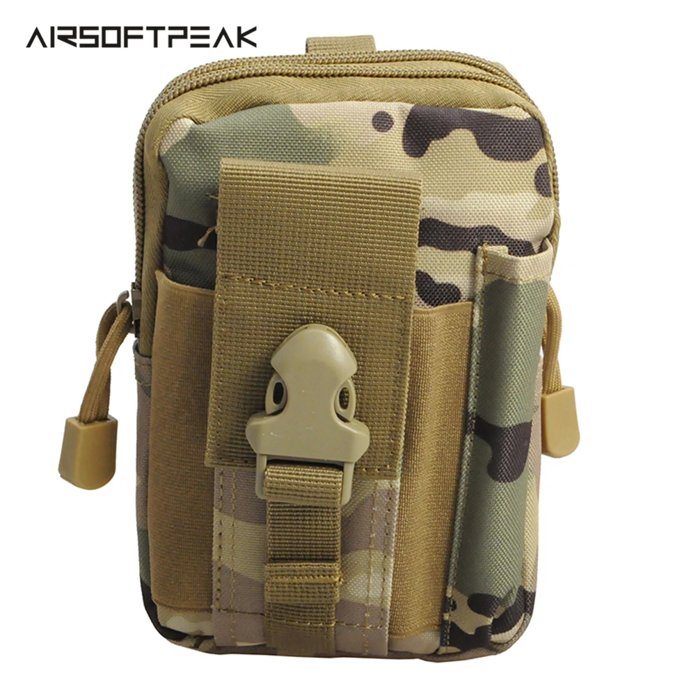 

AIRSOFTPEAK Outdoor Military Molle Waist Bag Tactical Holster Universal Hunting Pouch Belt Phone Case Pocket For iPhone 8