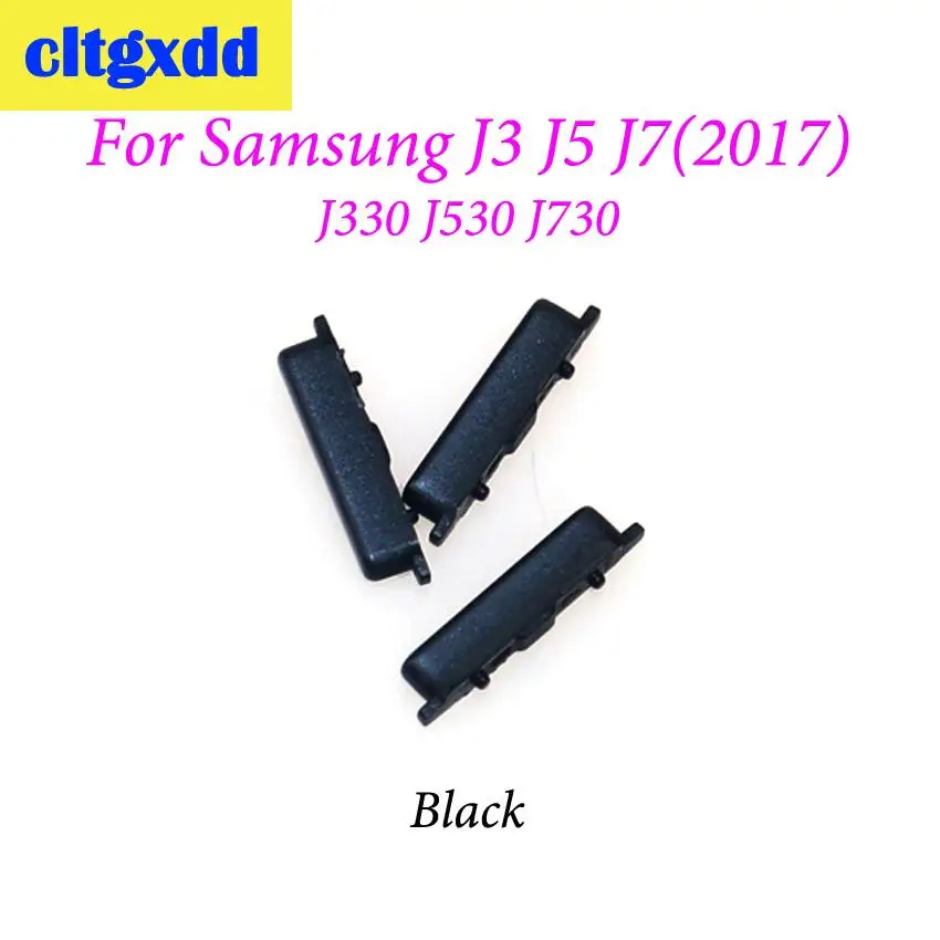 Cltgxdd новые боковые кнопки питания и Кнопки громкости Замена для samsung Galaxy J3 J330 J5 J530 J7 J730 - Цвет: Black