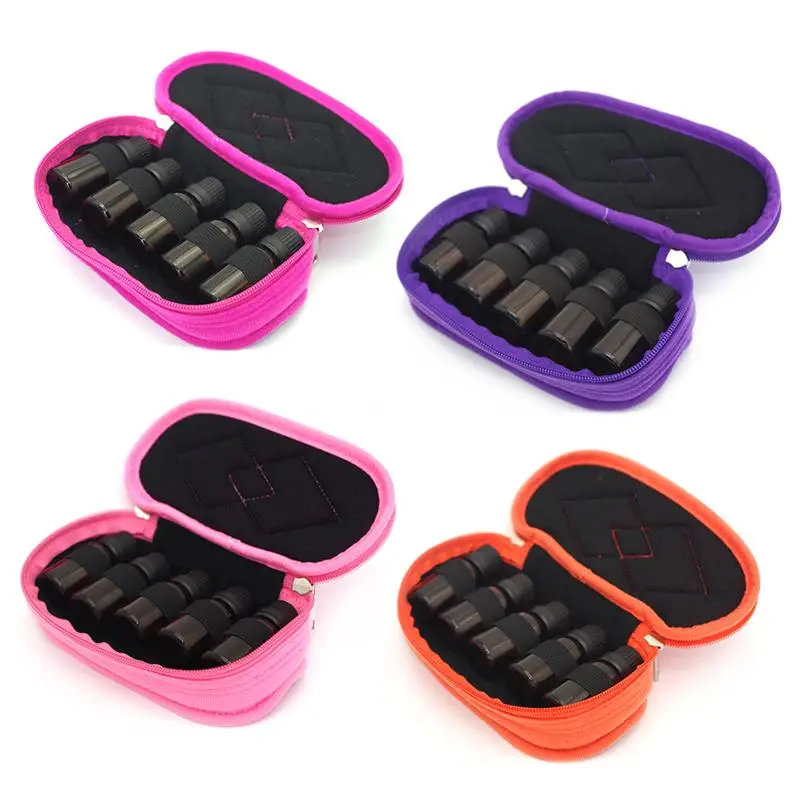 5 زجاجات من السفر التخزين حقيبة حمل المحمولة حامل القضية 5 ملليلتر/10 ملليلتر/15 ملليلتر/30 ملليلتر الحقيبة المنظم arrangeme سستة حقيبة