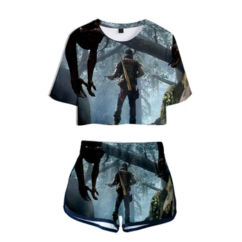 

Days gone 3D print Summer K-pops casual Women Two Piece Set Shorts and T-shirts Clothes 2019 Tops Hot Sale K-pops sets Plus