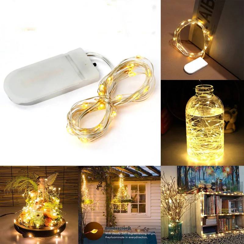  LED holiday Fairy light String Garland Night Light  bedside lamp Christmas Tree party Wedding Indoor Lighting home Decoration  (9)