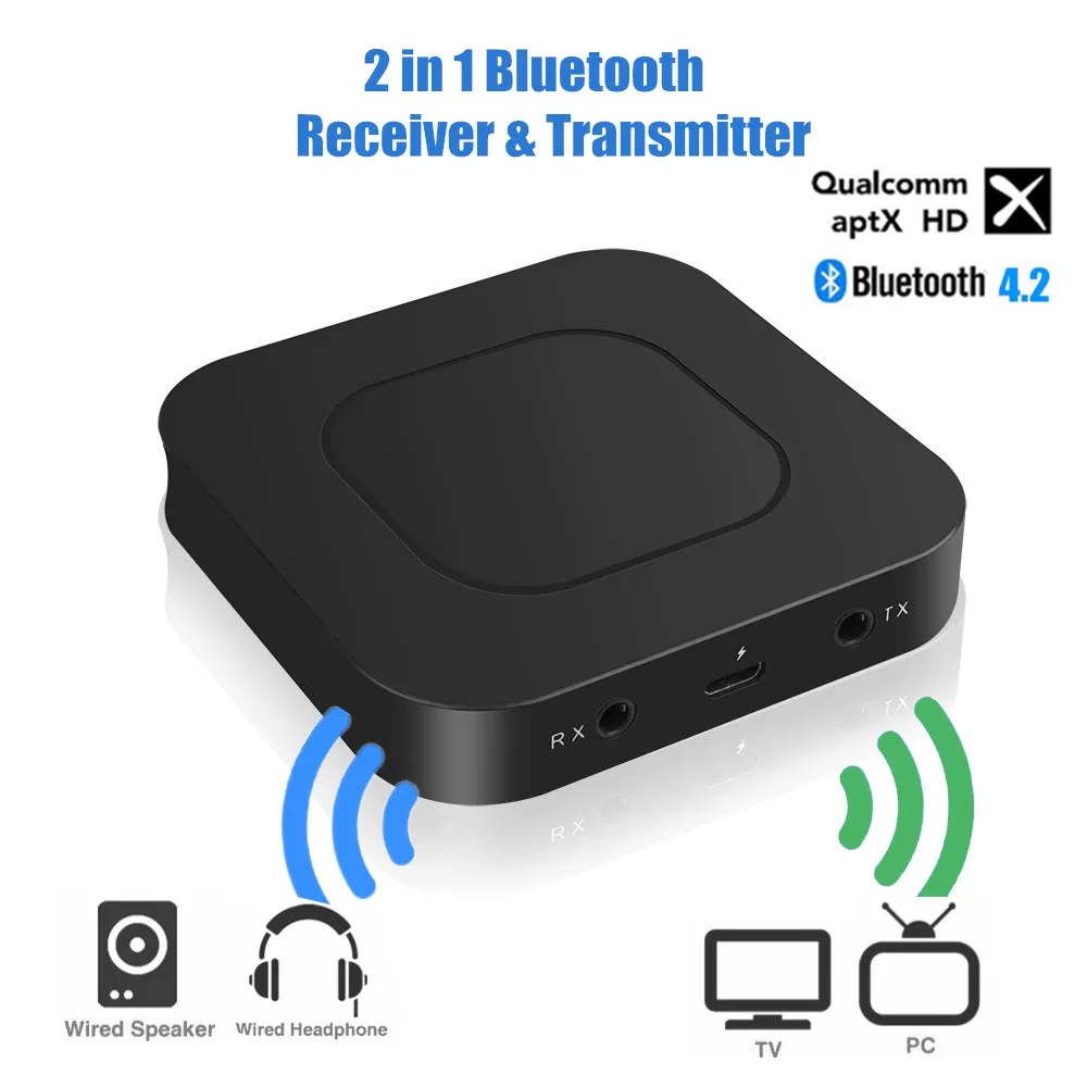 2 в 1 автомобильный комплект Bluetooth V4.2 передатчик приемник беспроводной A2DP 3 5 мм