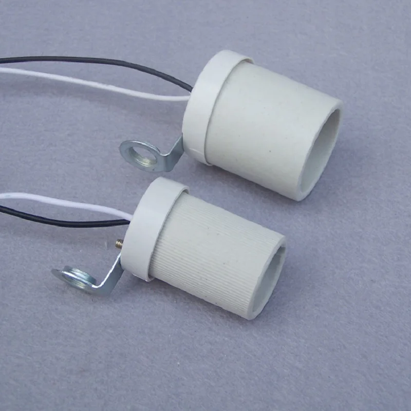 10pieces/lot E14/E27 ceramic Lamp Holder base lamp socket +back cover