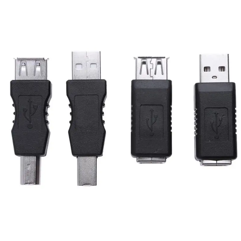 4 шт. принтер USB разъем USB 2,0 Тип A Женский к USB B Мужской адаптер пол смены соединителя конвертер