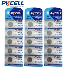 3 карты/15 шт. PKCELL CR1616 1616 DL1616 ECR1616 LM1616 кнопочная ячейка Батарея