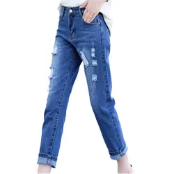 Тренд для женщин повседневные джинсы России демисезонный синие джинсы лоскутное пуговицы карманы швейная молния регулярные Длинные брюки