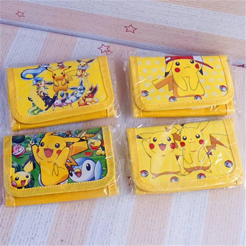 Cute Children Cartoon Pokemon Pikachu Wallet Kids Zipper Change Purse Coin Purse Money Bag Pouch Bolsa Girl For Gift