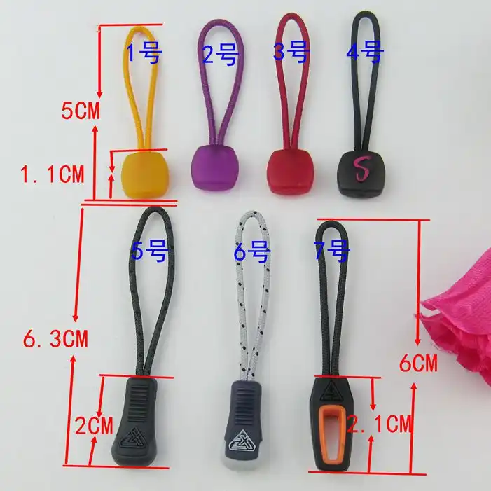 10Pcs Zipper Pull Cord Zip Puller Zip Fastener Zip Slider Replacement Sea Blue