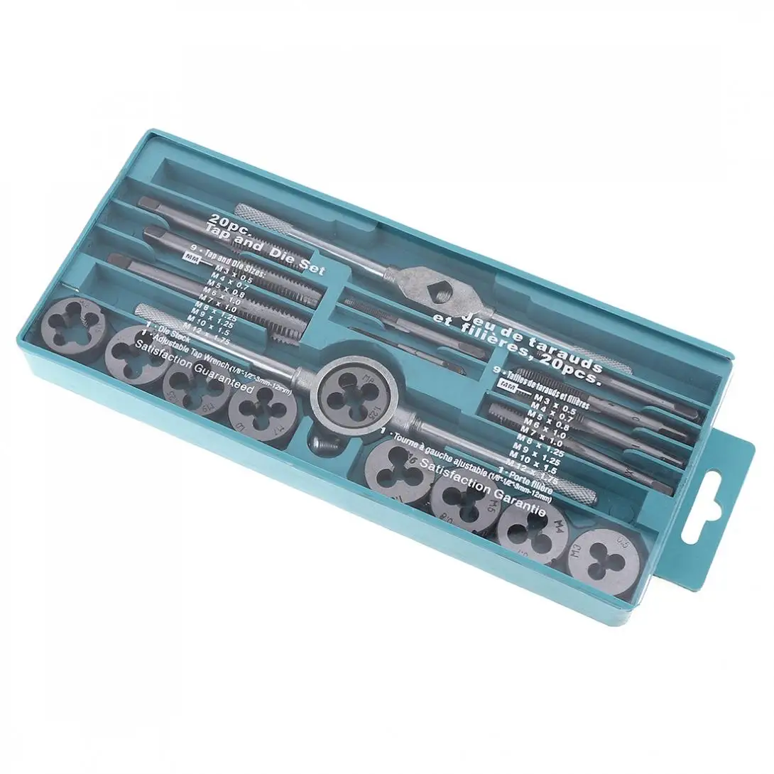 20 pçslote Tap & Die Set com