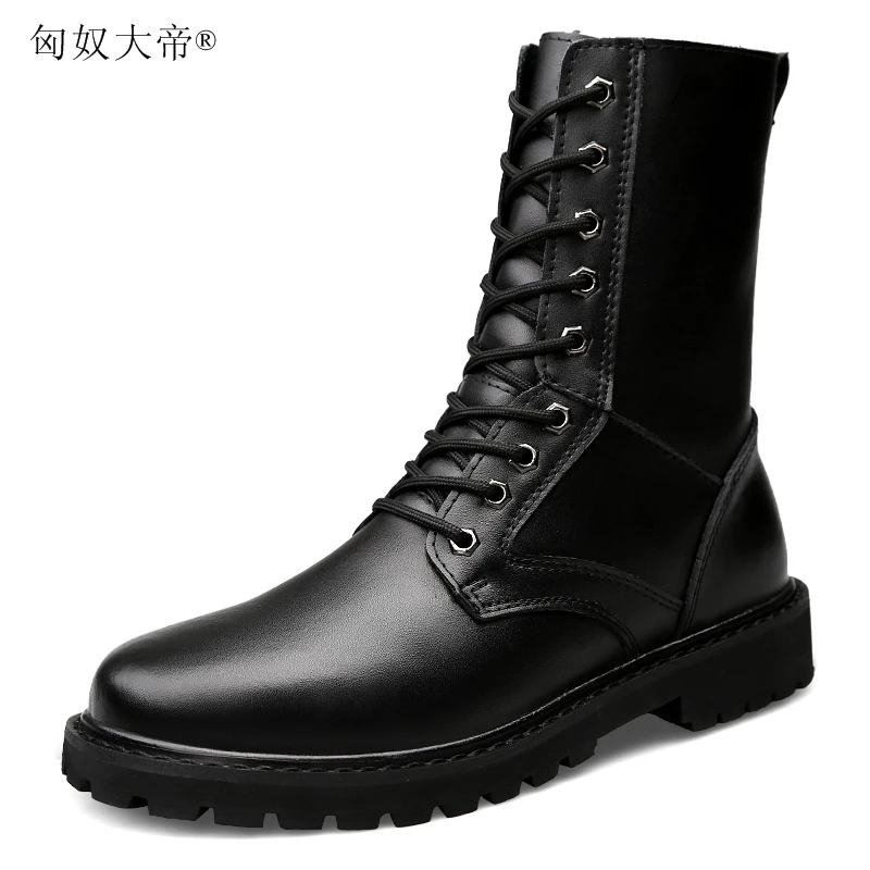 Autumn Short Snow Army Ankle Men Boots Leather Quality Mid-Calf Wear-resistant Male Military Boots High Quality Super Large Size Autumn Short Snow Army Ankle Men Boots Leather Quality Mid-Calf Wear-resistant Male Military Boots High Quality Super Large Size