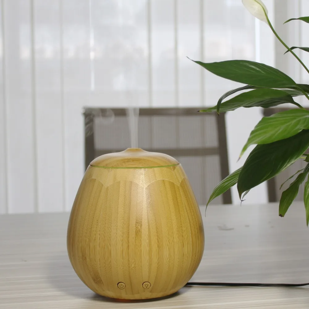 

VVPEC 150ml Real Bamboo Essential Oil Diffuser with 7 LED Lights and Timing Function for Home