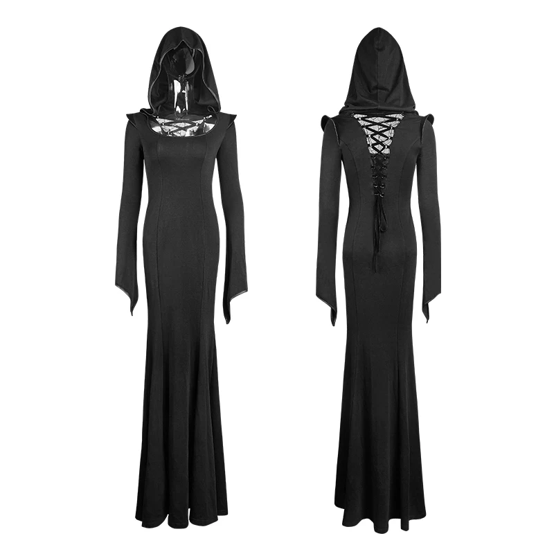 long dress with hood